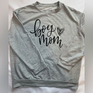 Gray 'Boy Mom' Sweatshirt